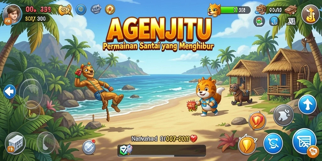 Tampilkan gameplay menarik AGENJITU dengan grafis yang cerah.