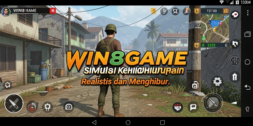 Tampilan gameplay yang mendebarkan dalam WIN8GAME.